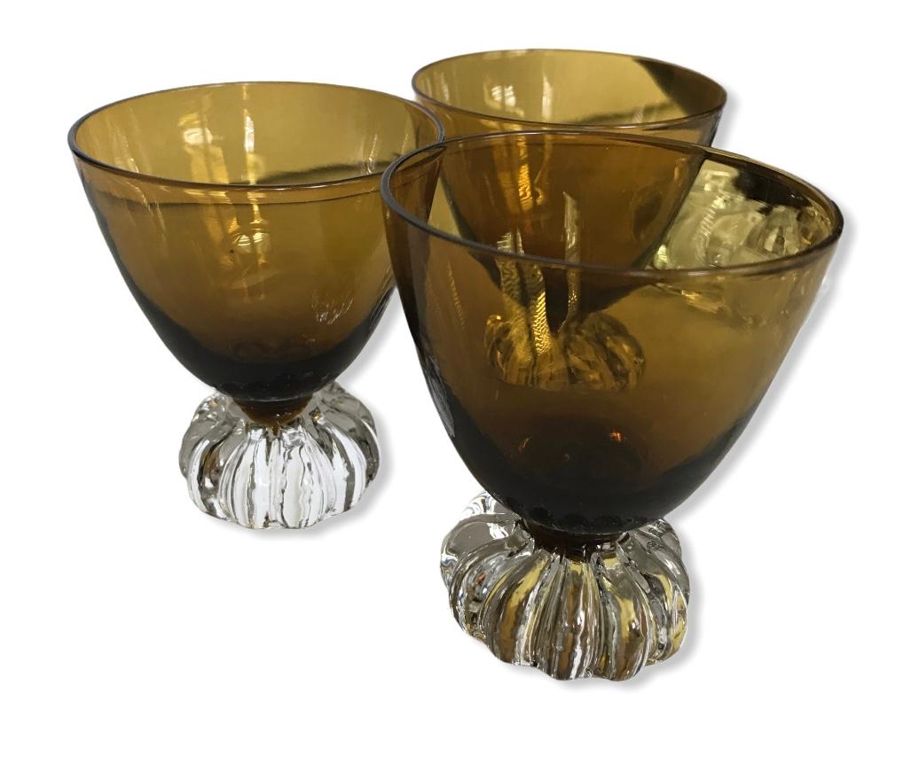 Art Deco Mid-Century Swedish Aseda Glasbruk Barware Set- 8 Pieces