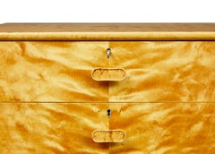 Mid century Swedish birch chest of drawers by Bodafors