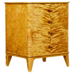 Mid century Swedish birch chest of drawers by Bodafors