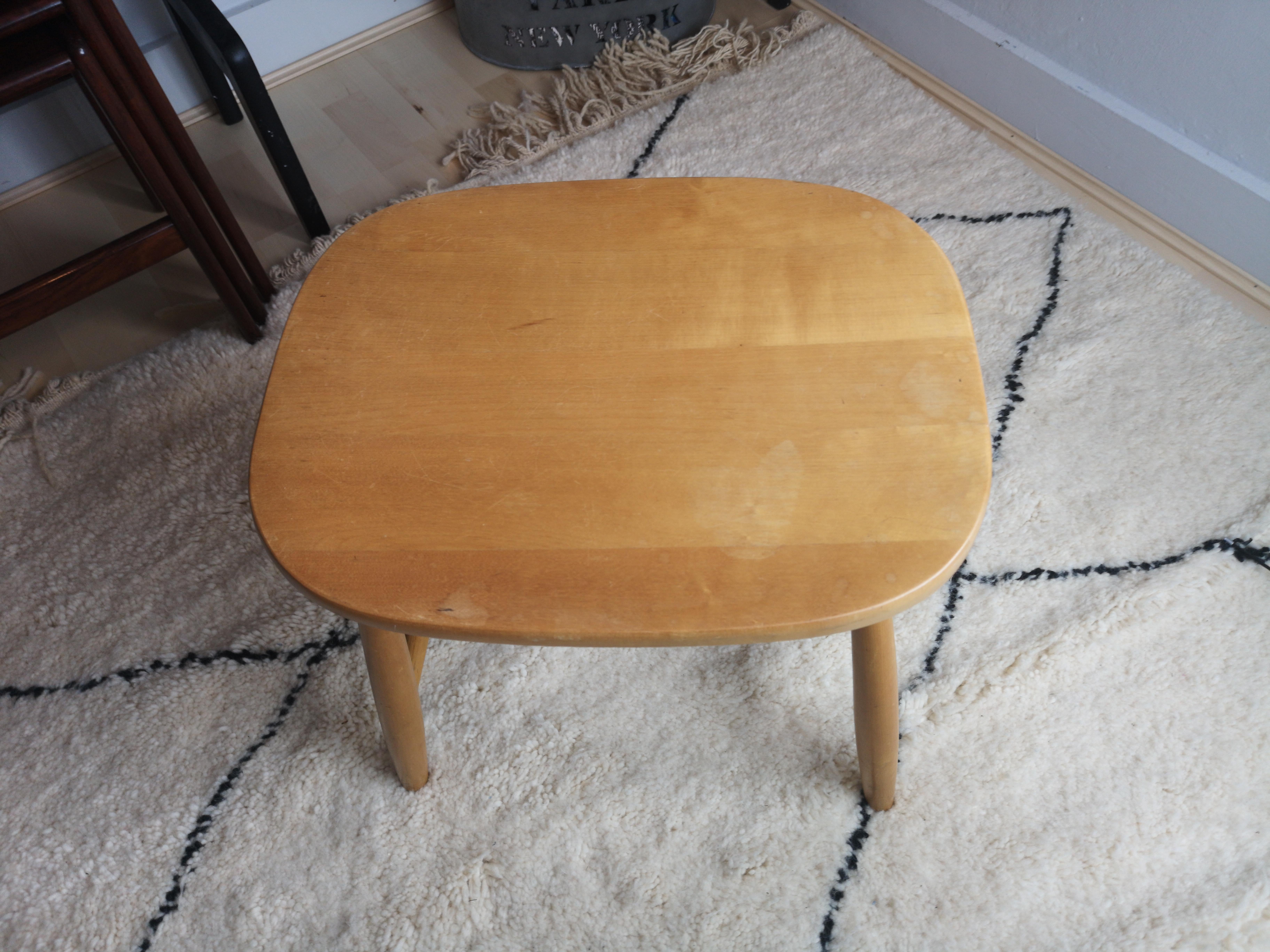 20th Century Midcentury Swedish Birch Stool by Ilmari Tapiovaara For Hagafors Stolfabriken For Sale