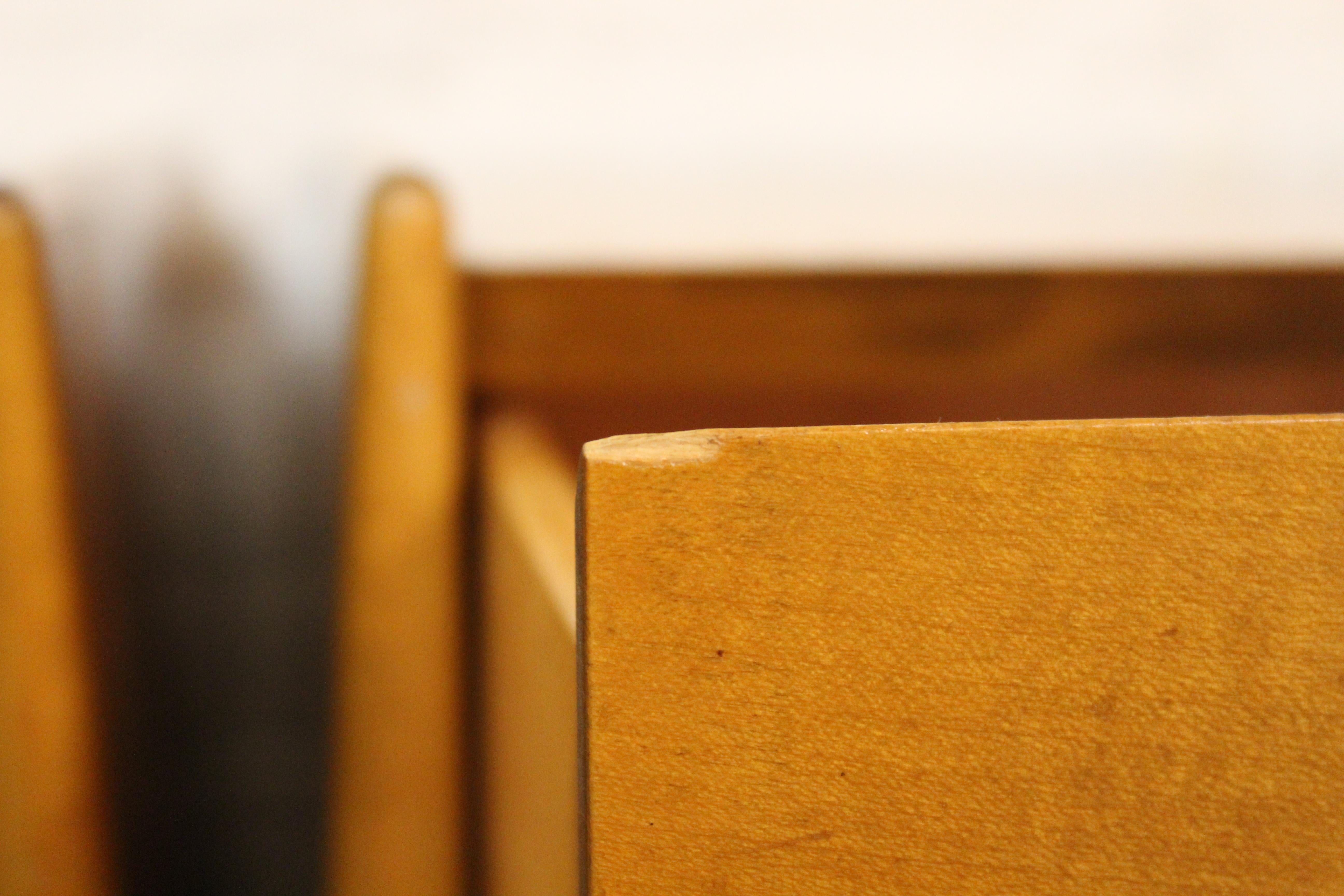 Mid-Century Swedish Birch Trapezoidal Nightstands by Edmond Spence For Sale 5