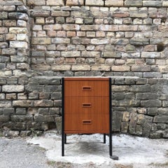 Midcentury Swedish Black Teak Chest of Drawers by Bertil Fridhagen for Bodafors