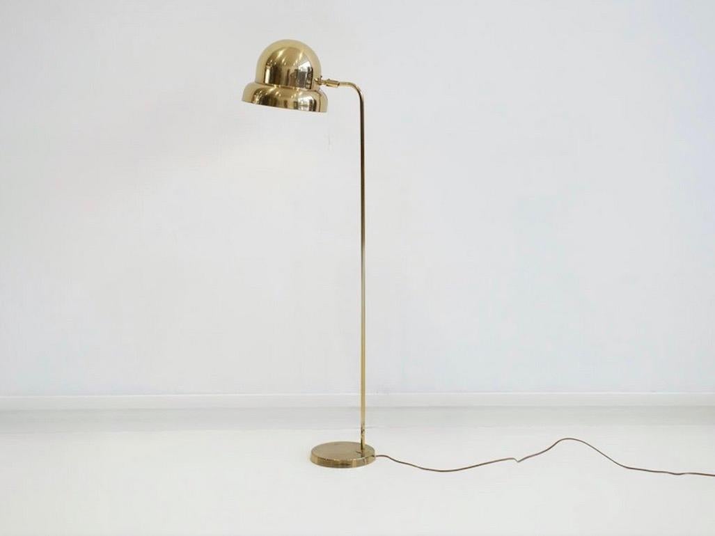 Scandinavian Modern Mid-Century Swedish Brass Floor Lamp by Bergboms For Sale