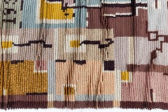 Mid-Century Swedish Brown Carpet - Rya Pile Carpet By Laila Karttunen