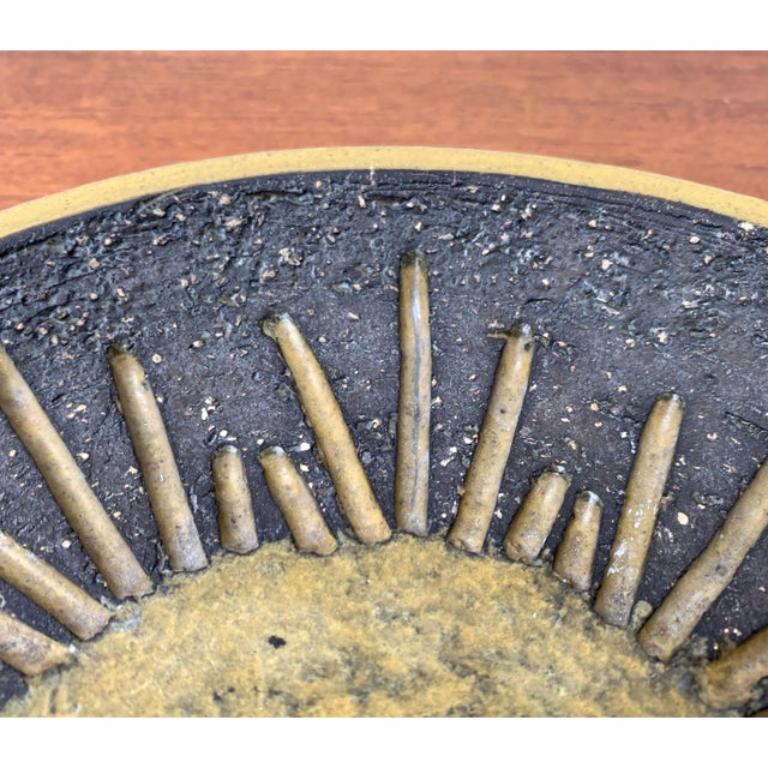 20th Century Mid-Century Swedish Brutalist Bowl by Mari Simmulson for Upsala Ekeby, 1960s For Sale
