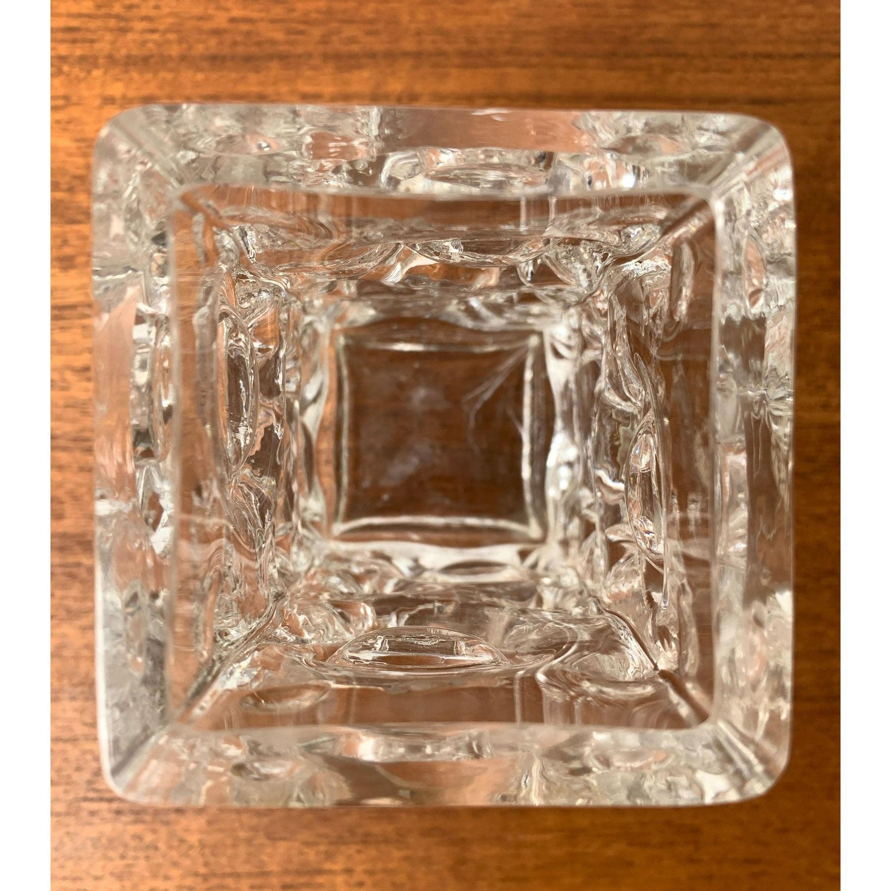 Mid-Century Swedish Brutalist Bubble Glass Block Vase by Josef Schott, 1960s For Sale 2
