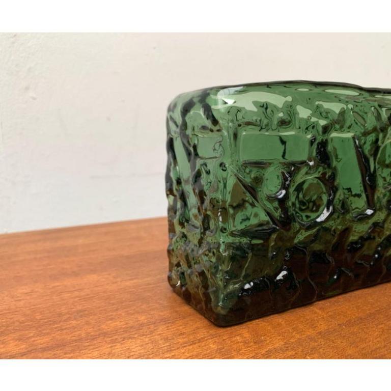 Mid-Century Swedish Brutalist Glass Vase by Göte Augustsson for Ruda, 1960s For Sale 6