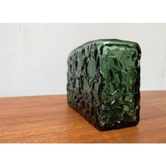 Mid-Century Swedish Brutalist Glass Vase by Göte Augustsson for Ruda, 1960s