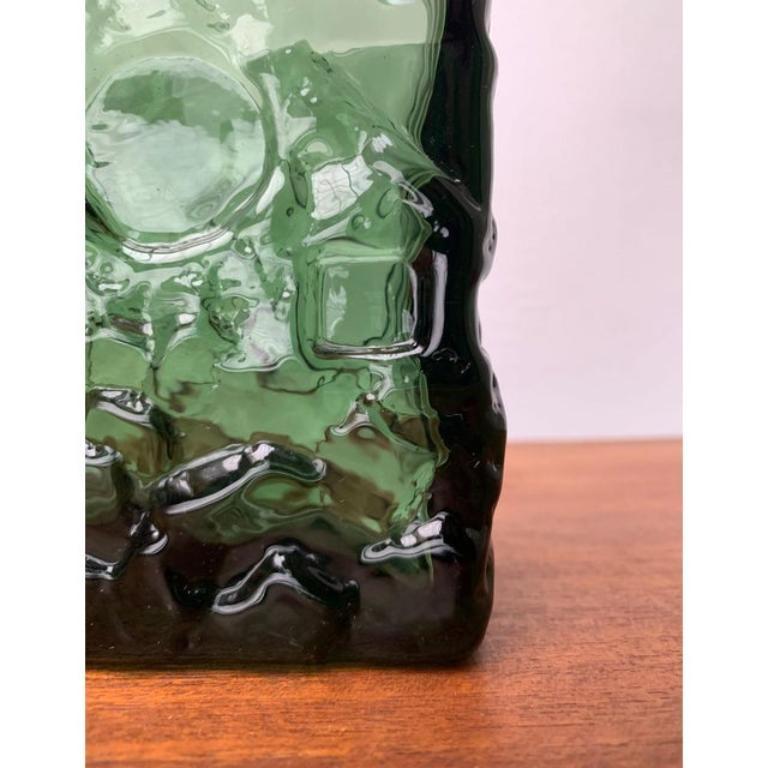 20th Century Mid-Century Swedish Brutalist Glass Vase by Göte Augustsson for Ruda, 1960s For Sale