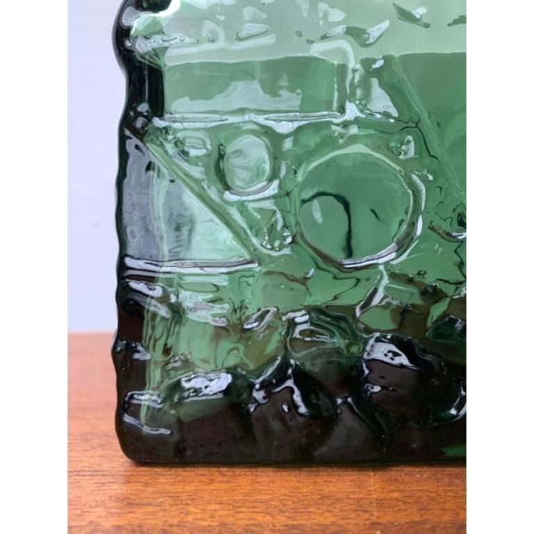 Mid-Century Swedish Brutalist Glass Vase by Göte Augustsson for Ruda, 1960s For Sale 2