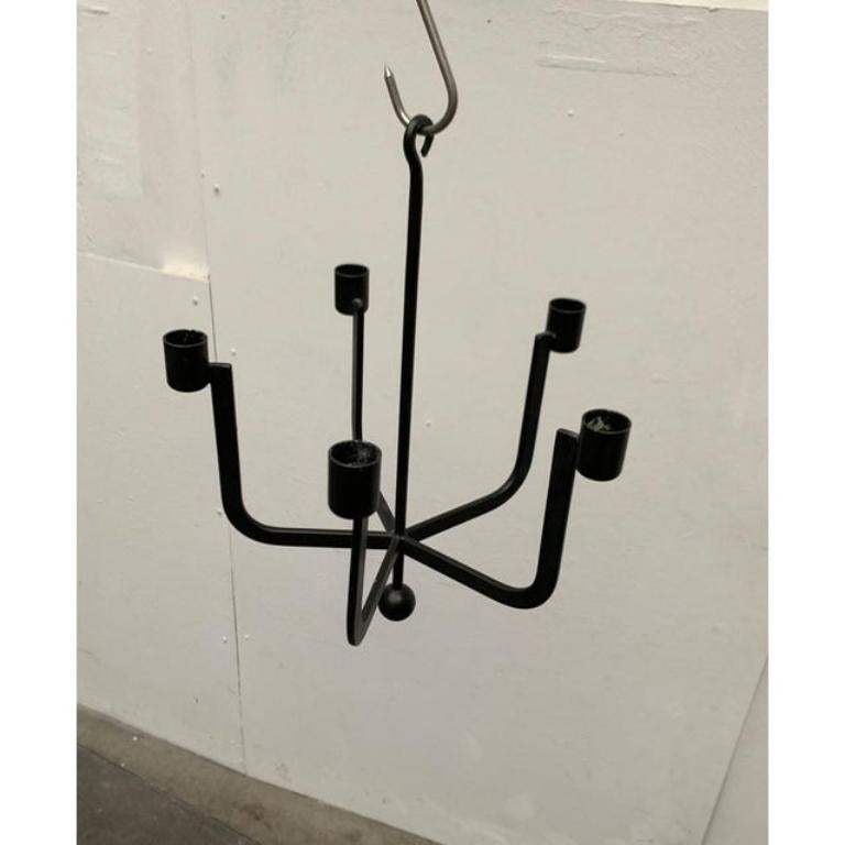 Mid-Century Swedish Brutalist Metal Candleholder by Hans Lind for Ystad, 1960s For Sale 5