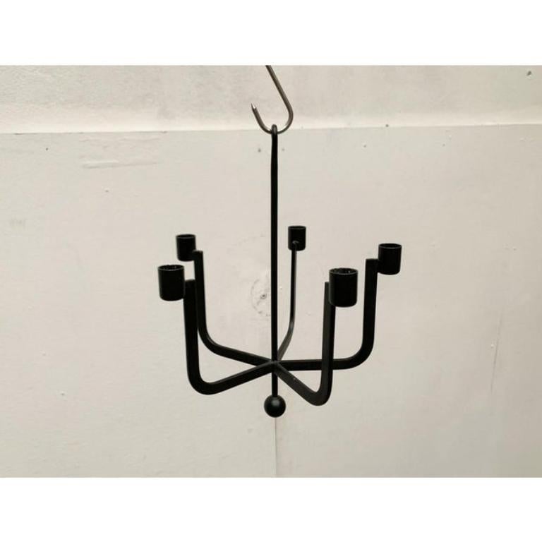 Mid-Century Swedish Brutalist Metal Candleholder by Hans Lind for Ystad, 1960s In Excellent Condition For Sale In Hamburg, DE