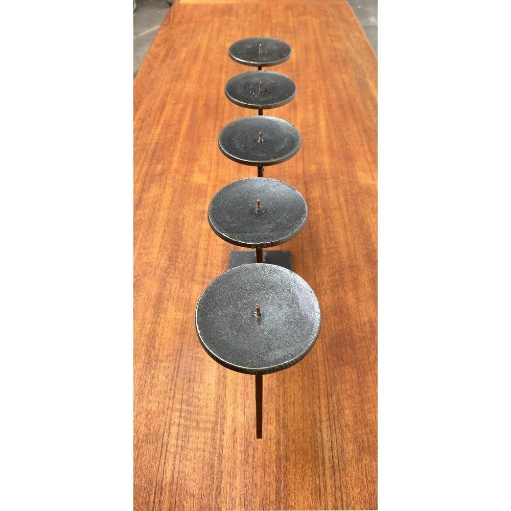 20th Century Mid-Century Swedish Brutalist Metal Candleholder by Harry N Boström, 1960s For Sale