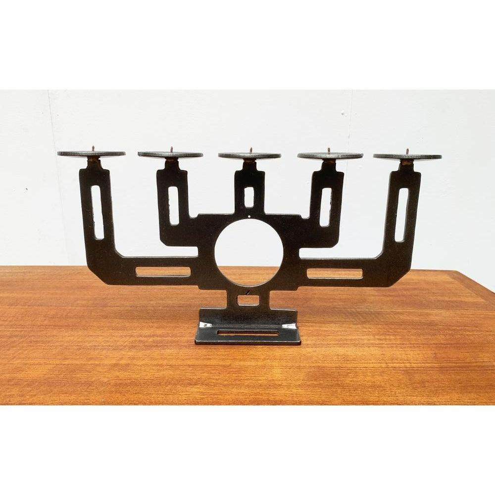 Mid-Century Swedish Brutalist Metal Candleholder by Harry N Boström, 1960s For Sale 1