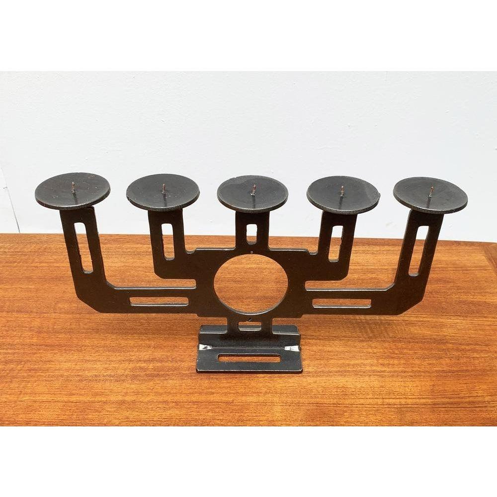 Mid-Century Swedish Brutalist Metal Candleholder by Harry N Boström, 1960s For Sale 3