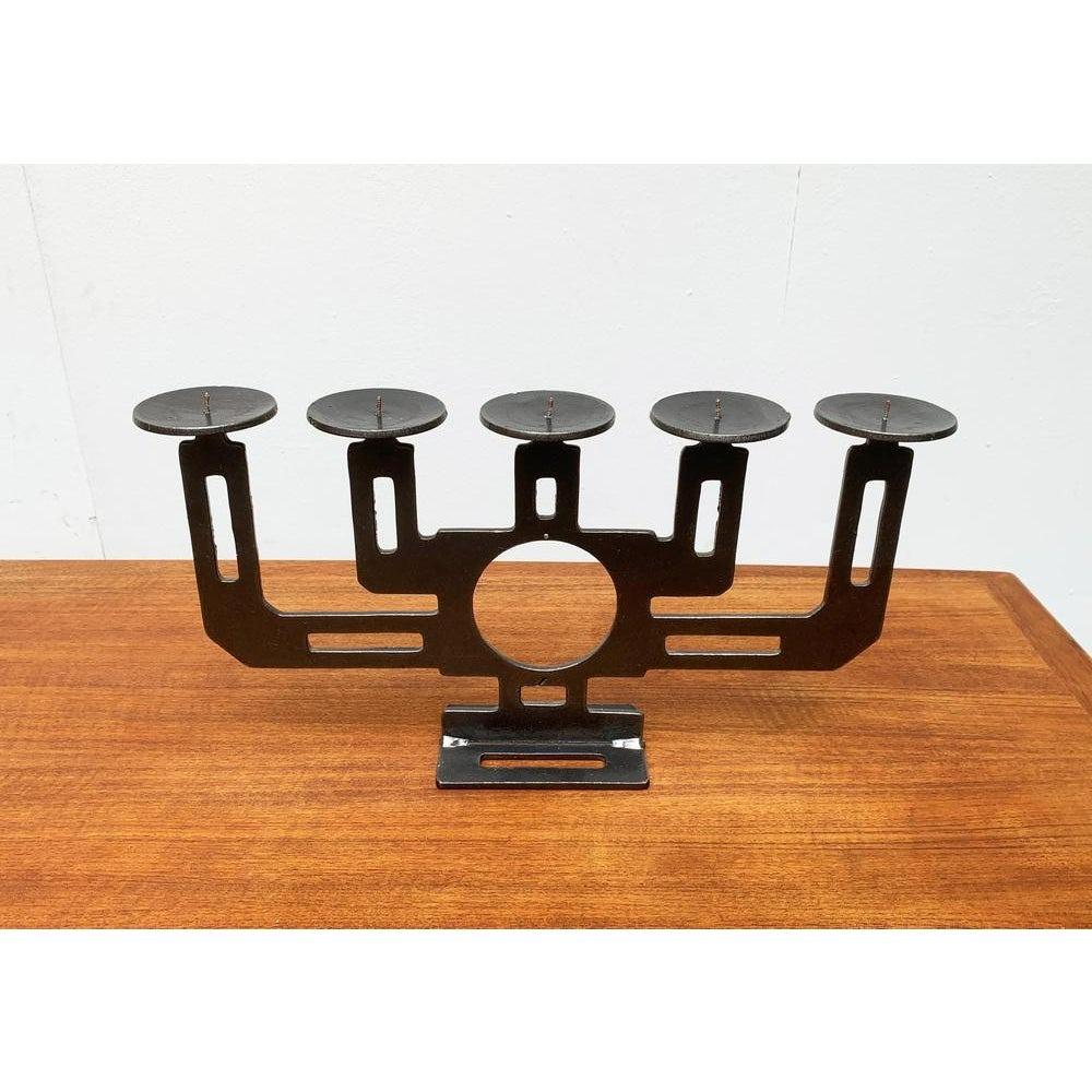 Mid-Century Swedish Brutalist Metal Candleholder by Harry N Boström, 1960s For Sale 4