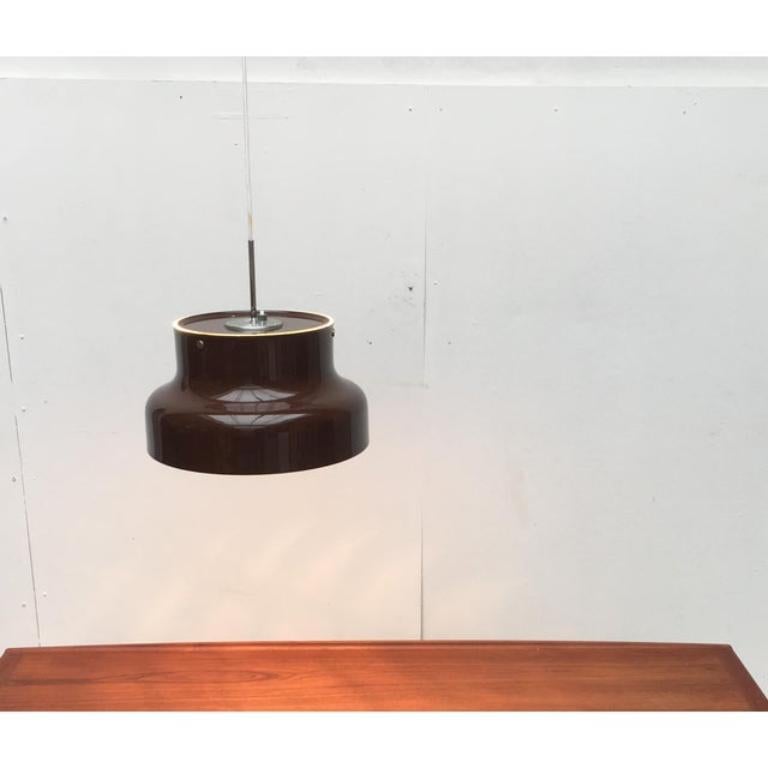 Schwedische Mid-Century-Pendelleuchte „Bumling“ von Anders Pehrson, 1970er Jahre (Metall) im Angebot