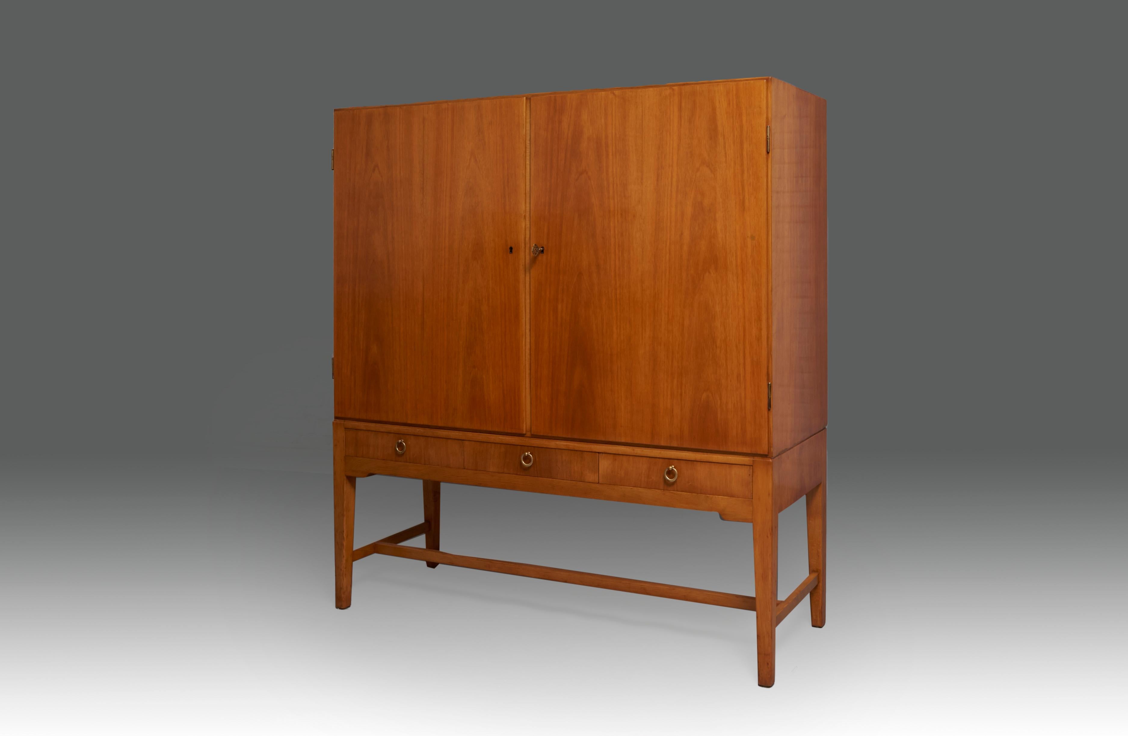 Hardwood Mid-Century Swedish Cabinet by Holmström & Johansson A.B For Sale
