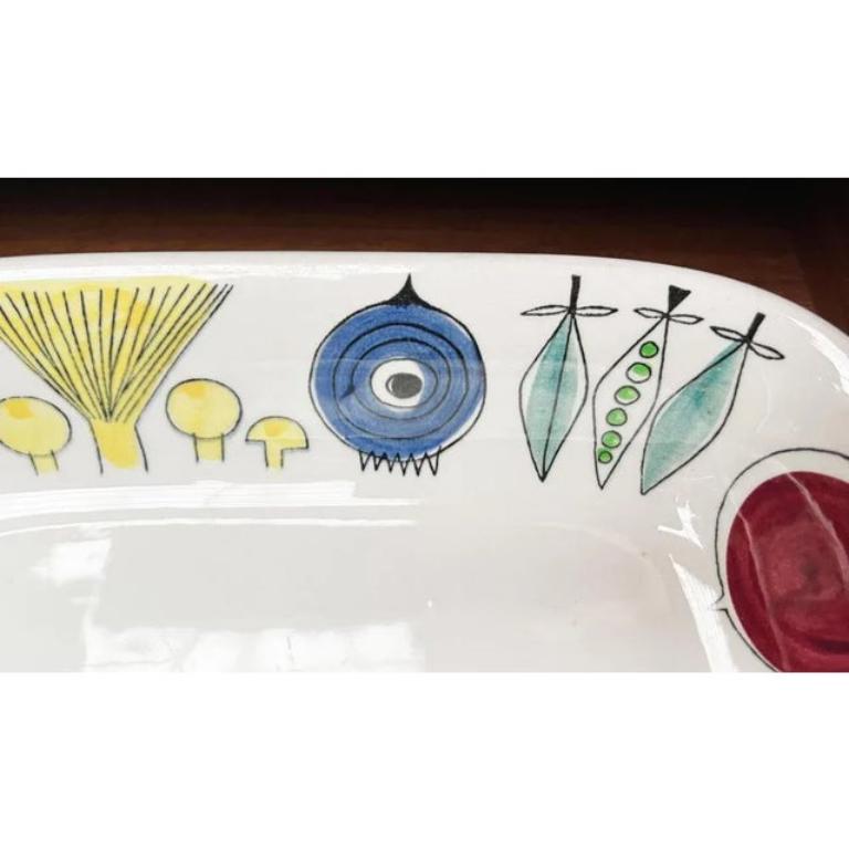 Plato decorativo Picknick de cerámica sueca de mediados de siglo de Marianne Westman, años 50 Sueco en venta