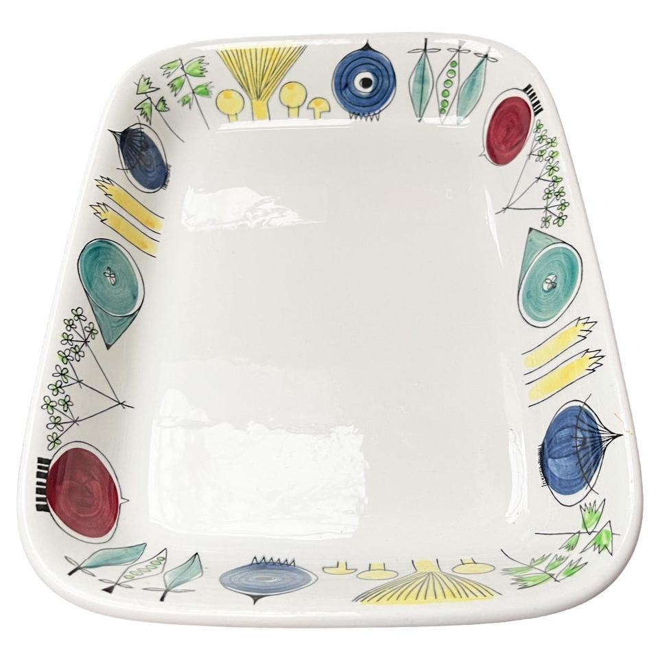 Plato decorativo Picknick de cerámica sueca de mediados de siglo de Marianne Westman, años 50 en venta