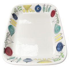 Assiette décorative Picknick en céramique suédoise du milieu du siècle Bols par Marianne Westman, années 1950