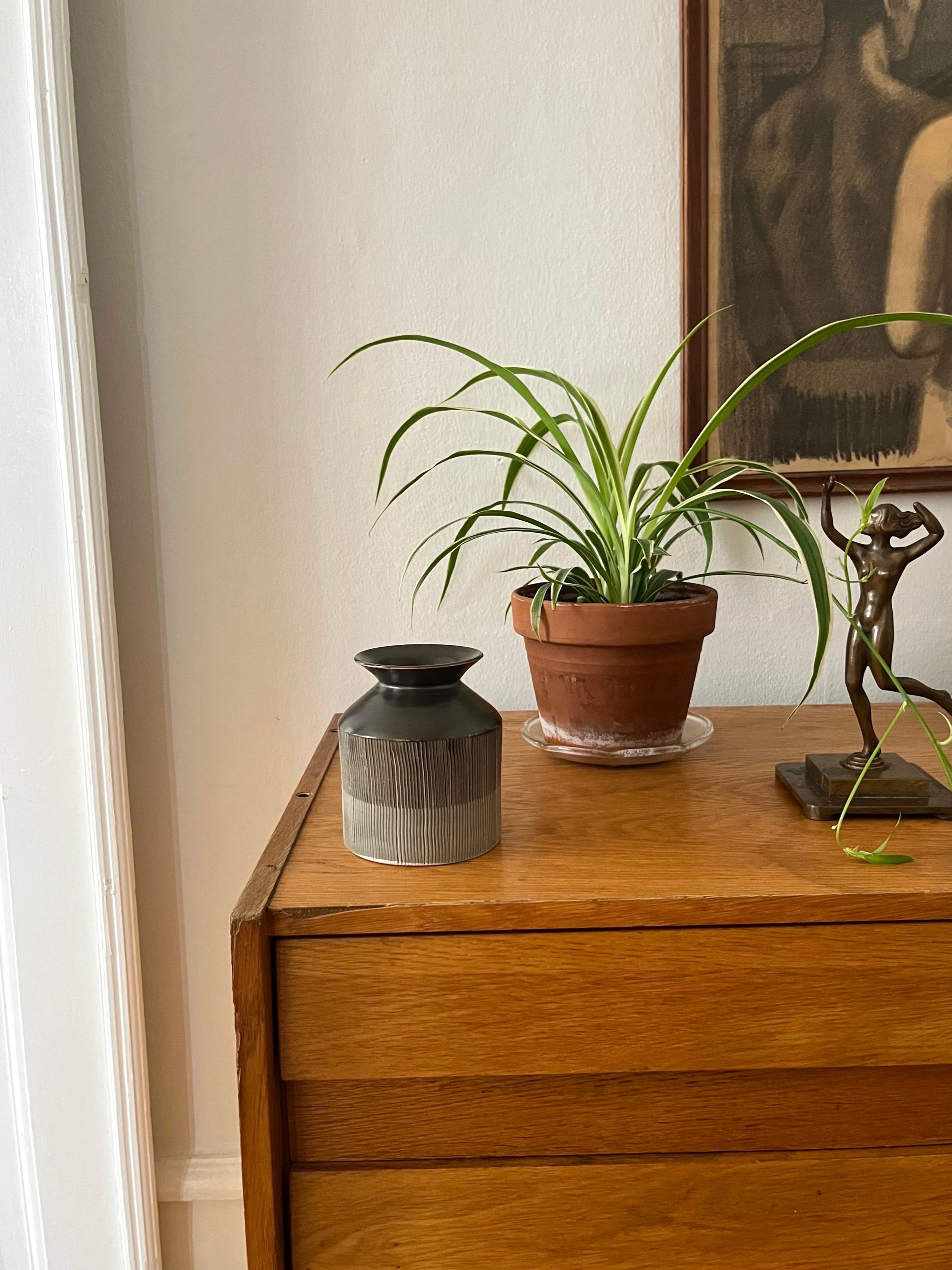 Mid-Century moderno Vaso in ceramica svedese di metà secolo di Bo Fajans, anni '50 in vendita