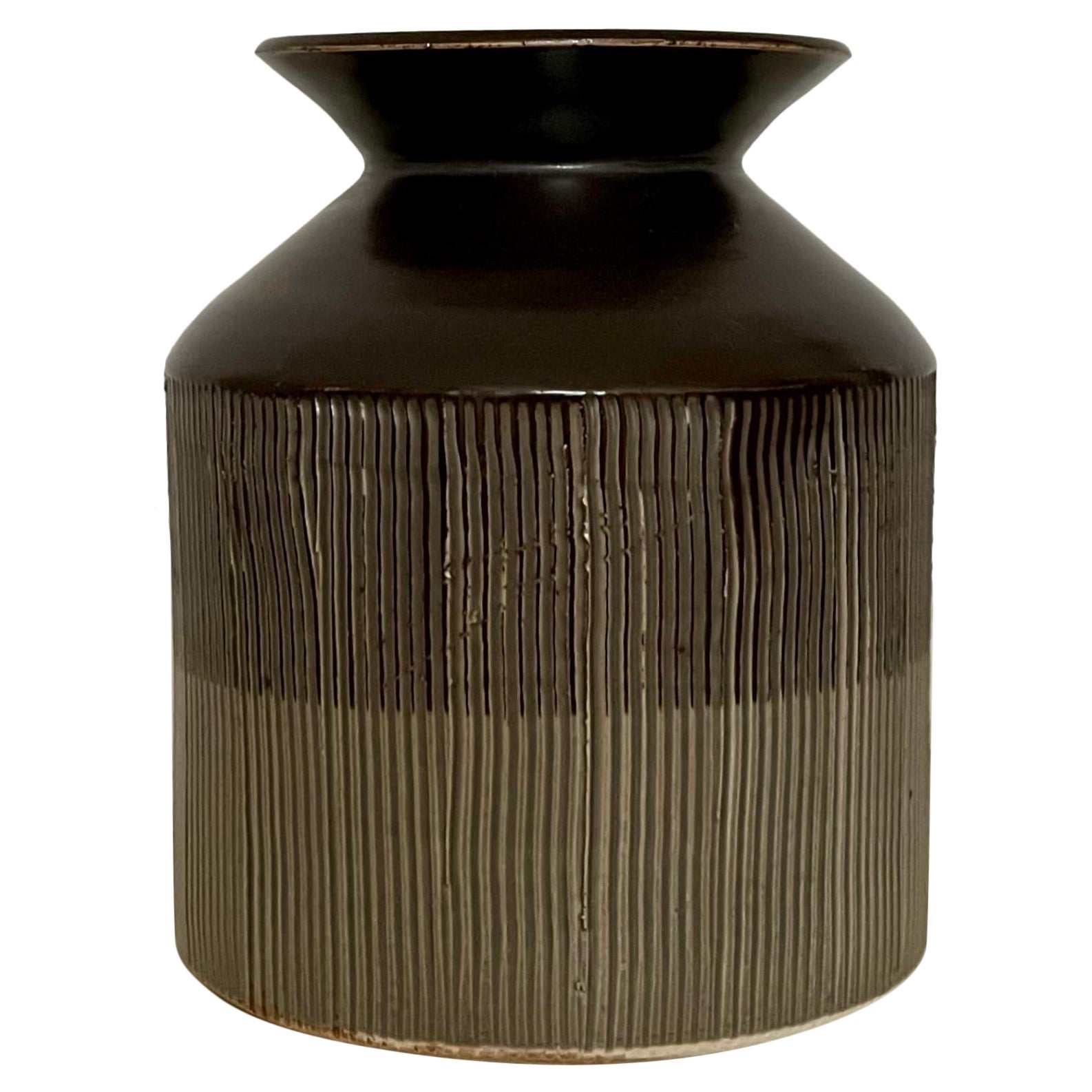 Vaso in ceramica svedese di metà secolo di Bo Fajans, anni '50