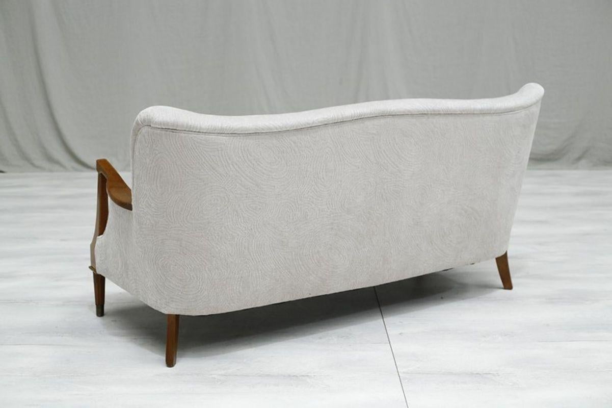Mid Century Swedish Curved Back Lounge Sofa 8