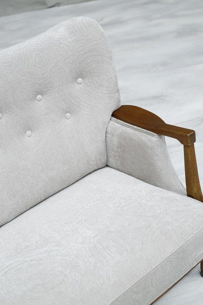 20th Century Mid Century Swedish Curved Back Lounge Sofa