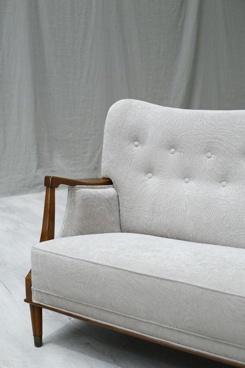 Mid Century Swedish Curved Back Lounge Sofa 1