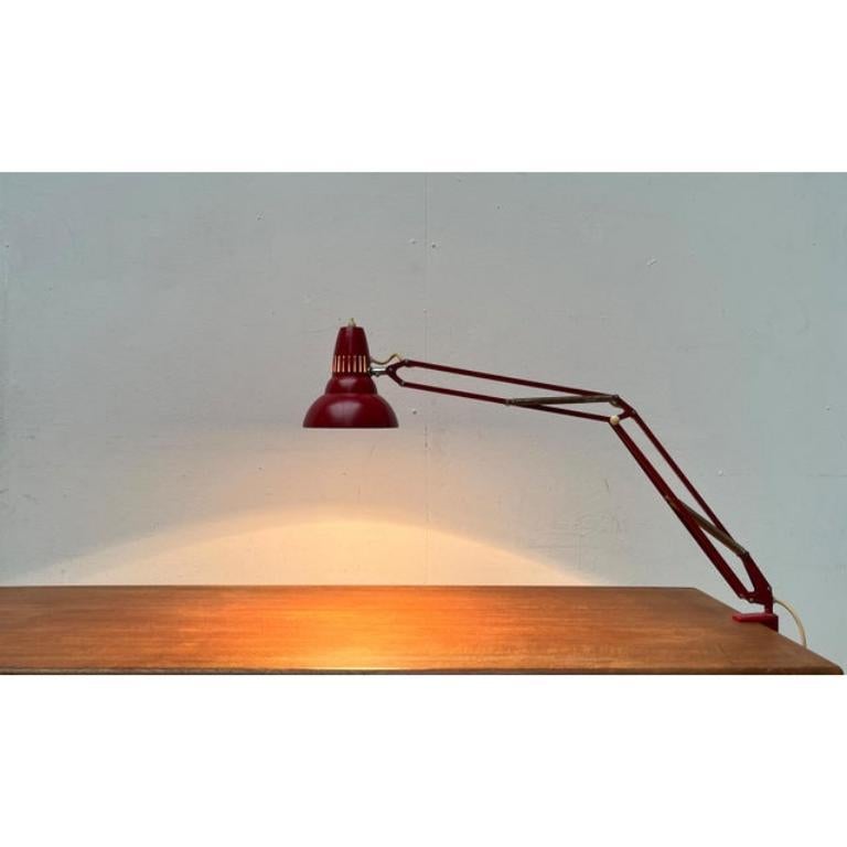 Metal Mid-Century Swedish Desk Table Lamp from Ledu, 1960s For Sale
