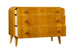 Mid century Swedish elm chest of drawers