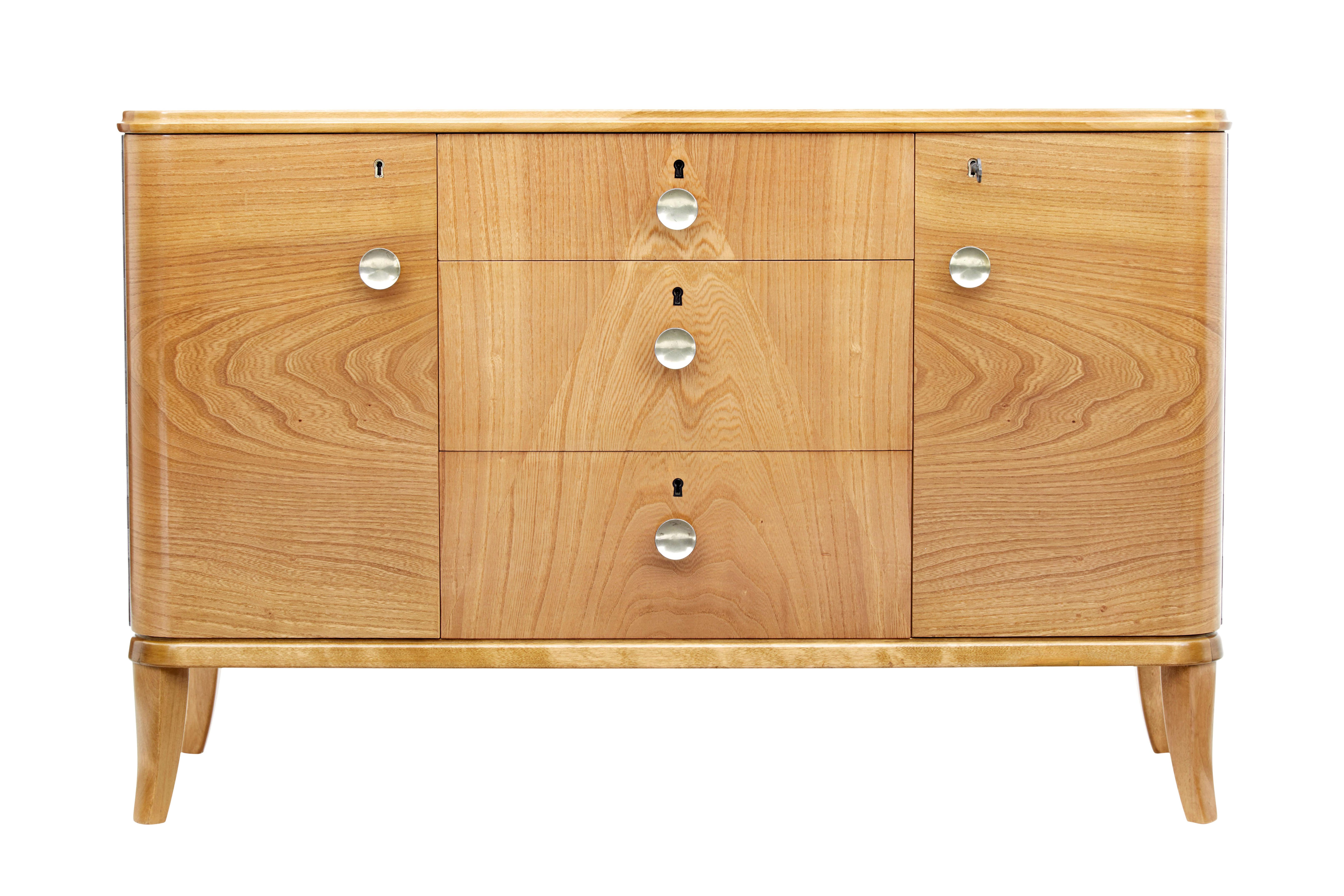 Mid-Century Modern Mid century Swedish elm chest of drawers For Sale