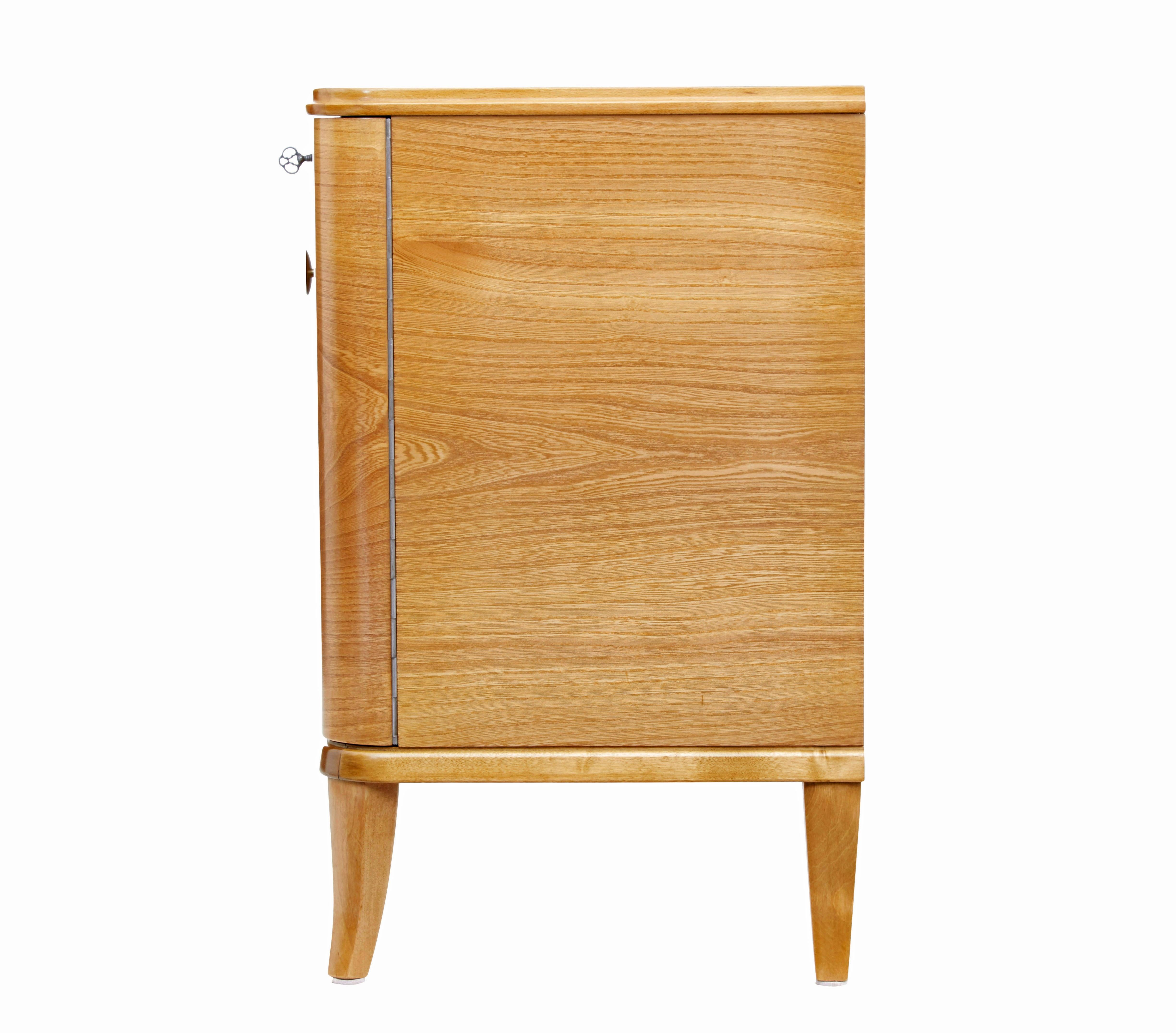 Mid-Century Modern Mid century swedish elm chest of drawers For Sale