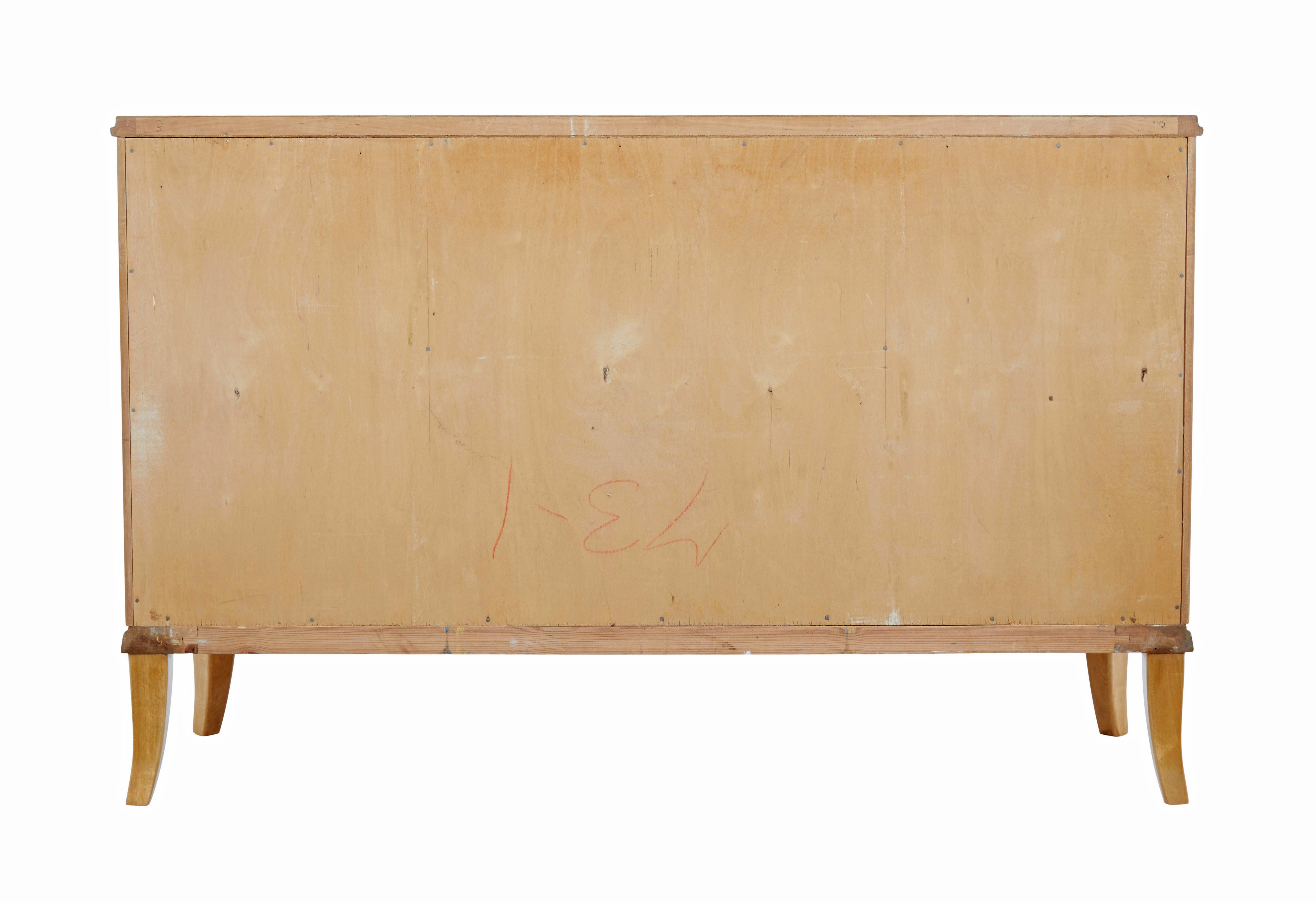 Swedish Mid century swedish elm chest of drawers For Sale