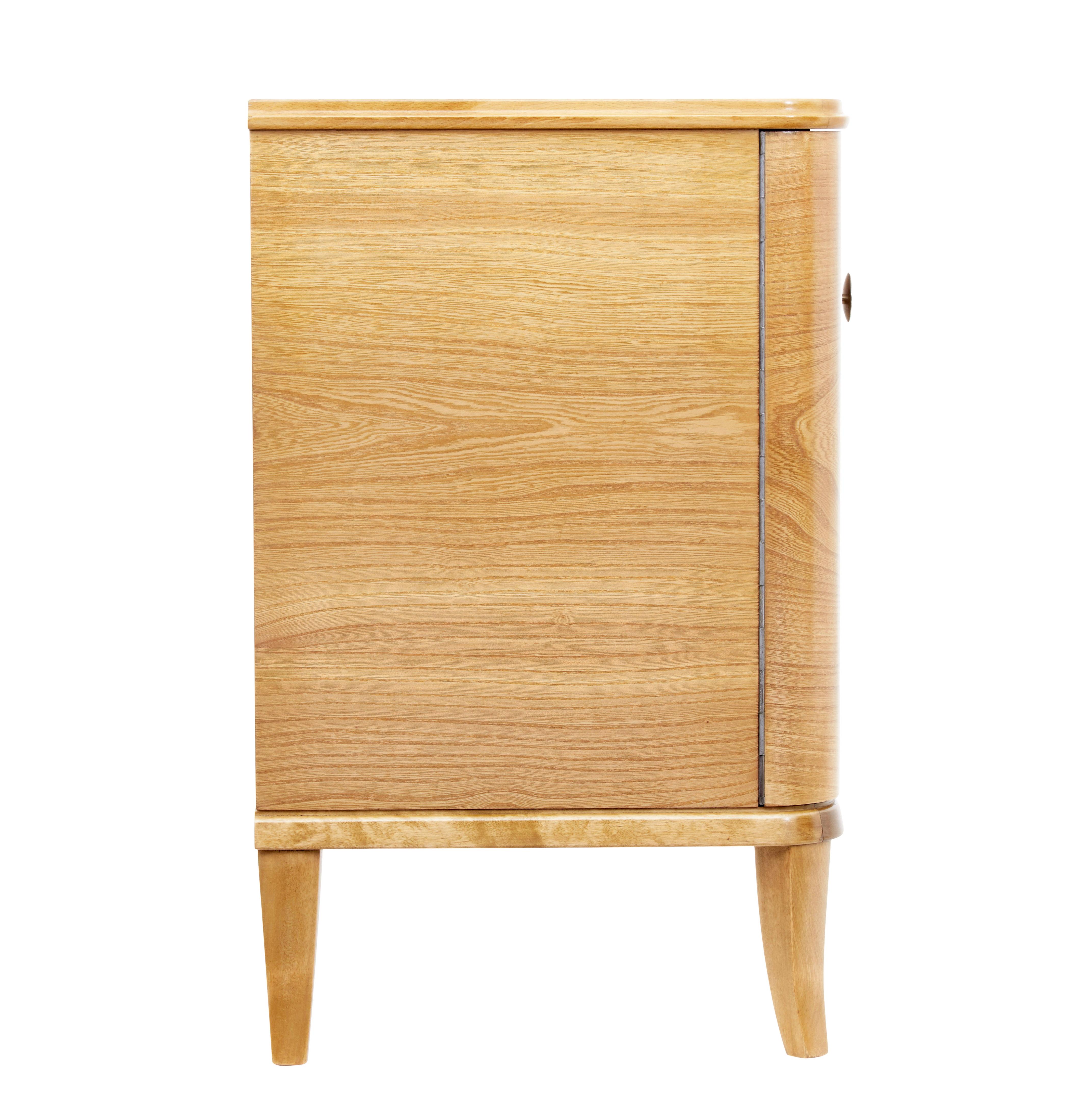 20th Century Mid century Swedish elm chest of drawers For Sale