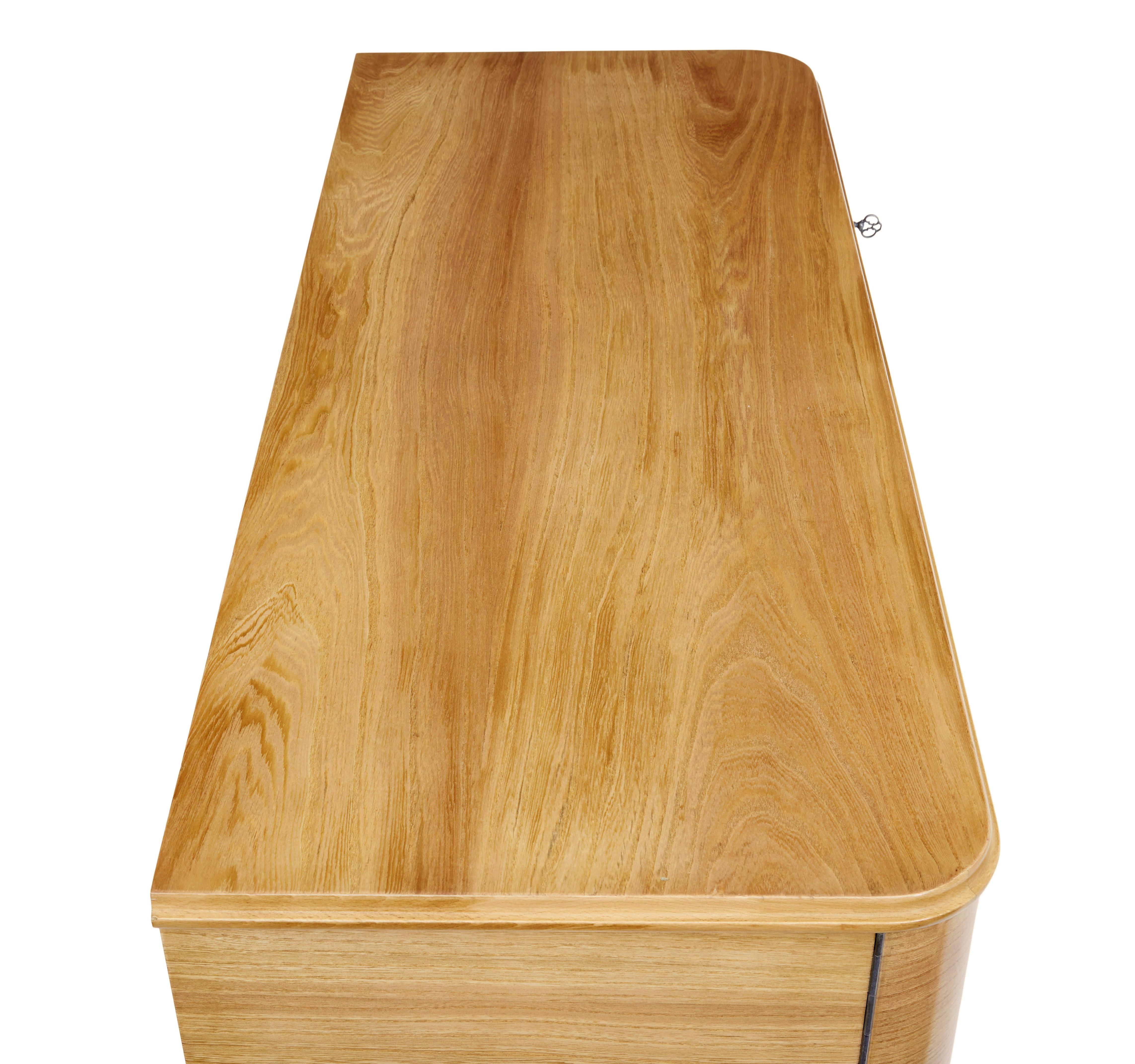 Mid century swedish elm chest of drawers For Sale 1
