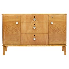 Mid century Swedish elm chest of drawers