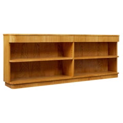 Mid century Swedish elm low bookcase by tmf ab