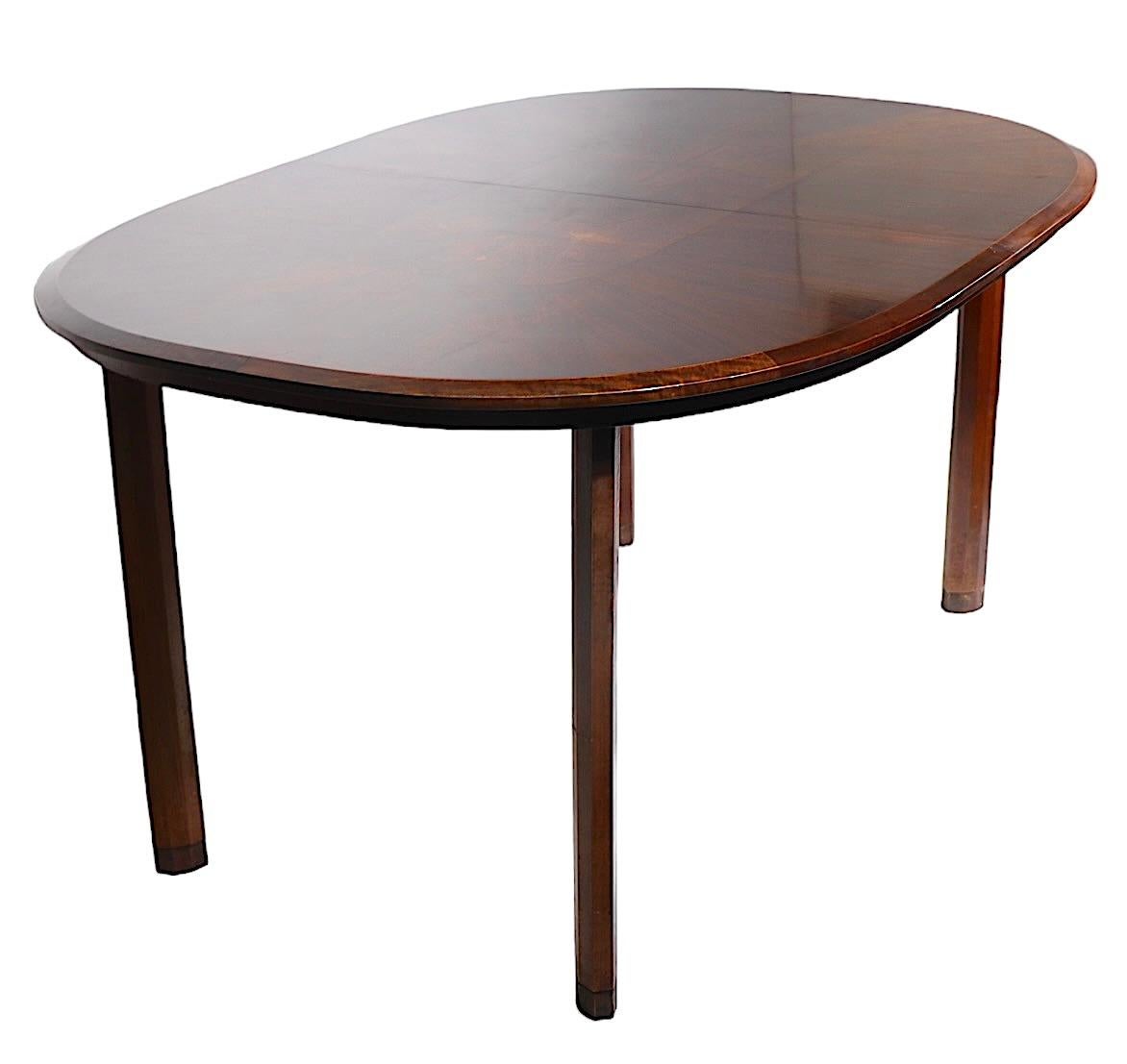 Mid Century Swedish Extendable Oval Dining Table by Edmund Spence c 1950's For Sale 4