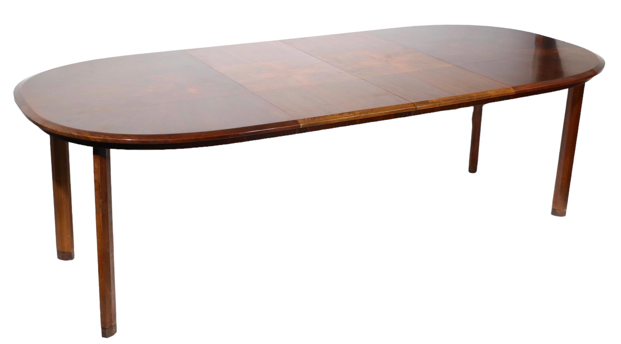Mid Century Swedish Extendable Oval Dining Table by Edmund Spence c 1950's For Sale 6