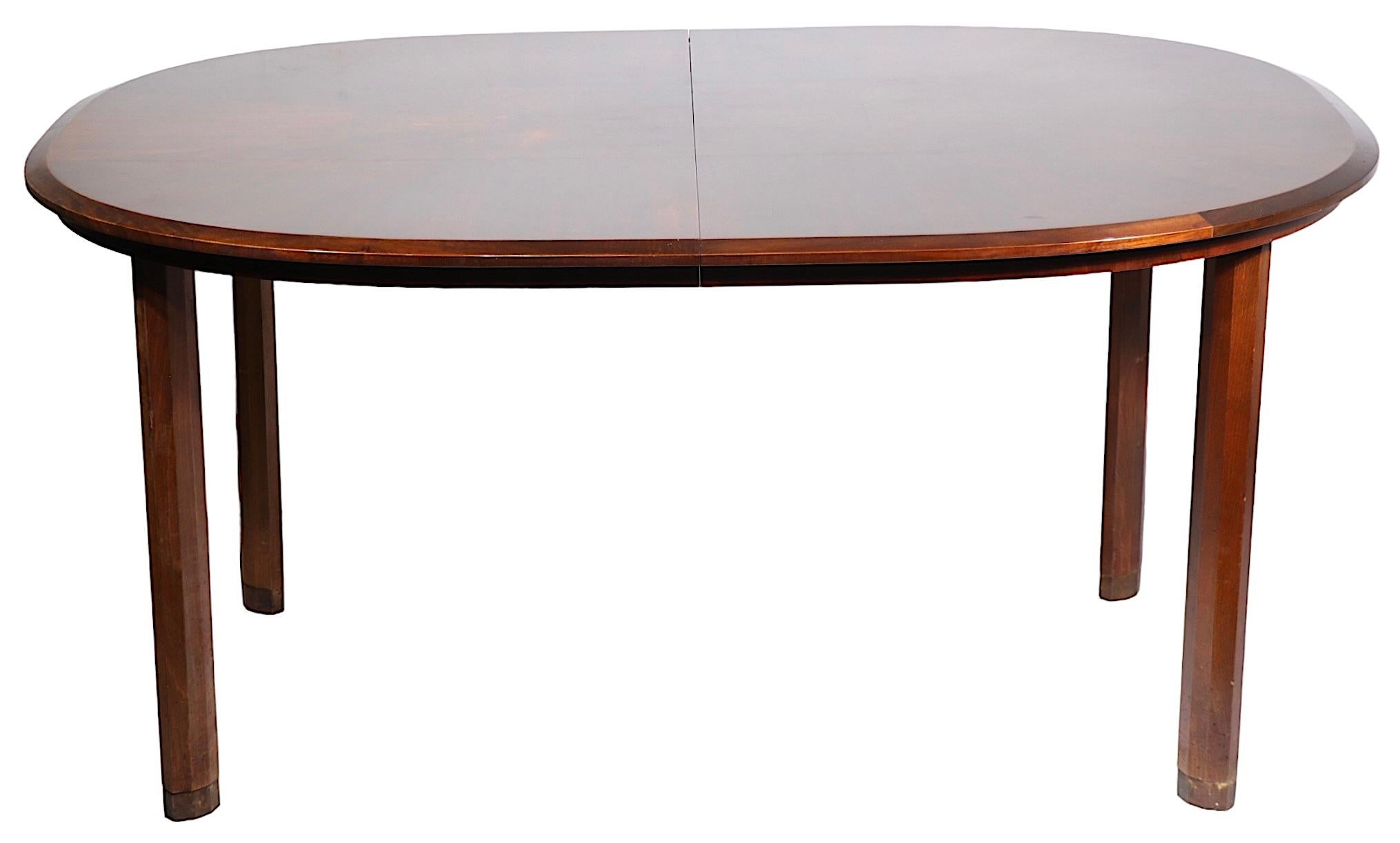 Mid Century Swedish Extendable Oval Dining Table by Edmund Spence c 1950's For Sale 7