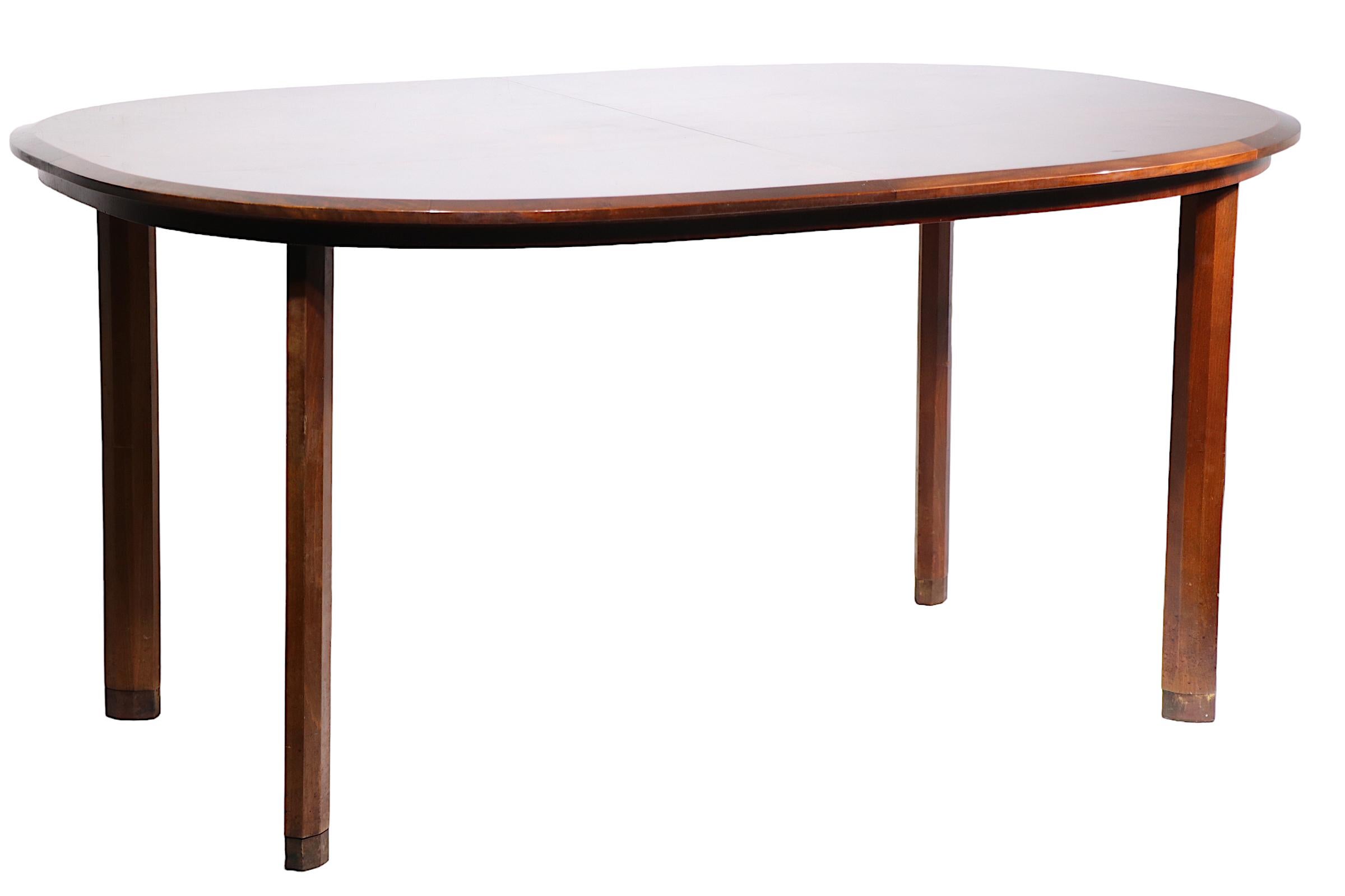 Mid Century Swedish Extendable Oval Dining Table by Edmund Spence c 1950's For Sale 10