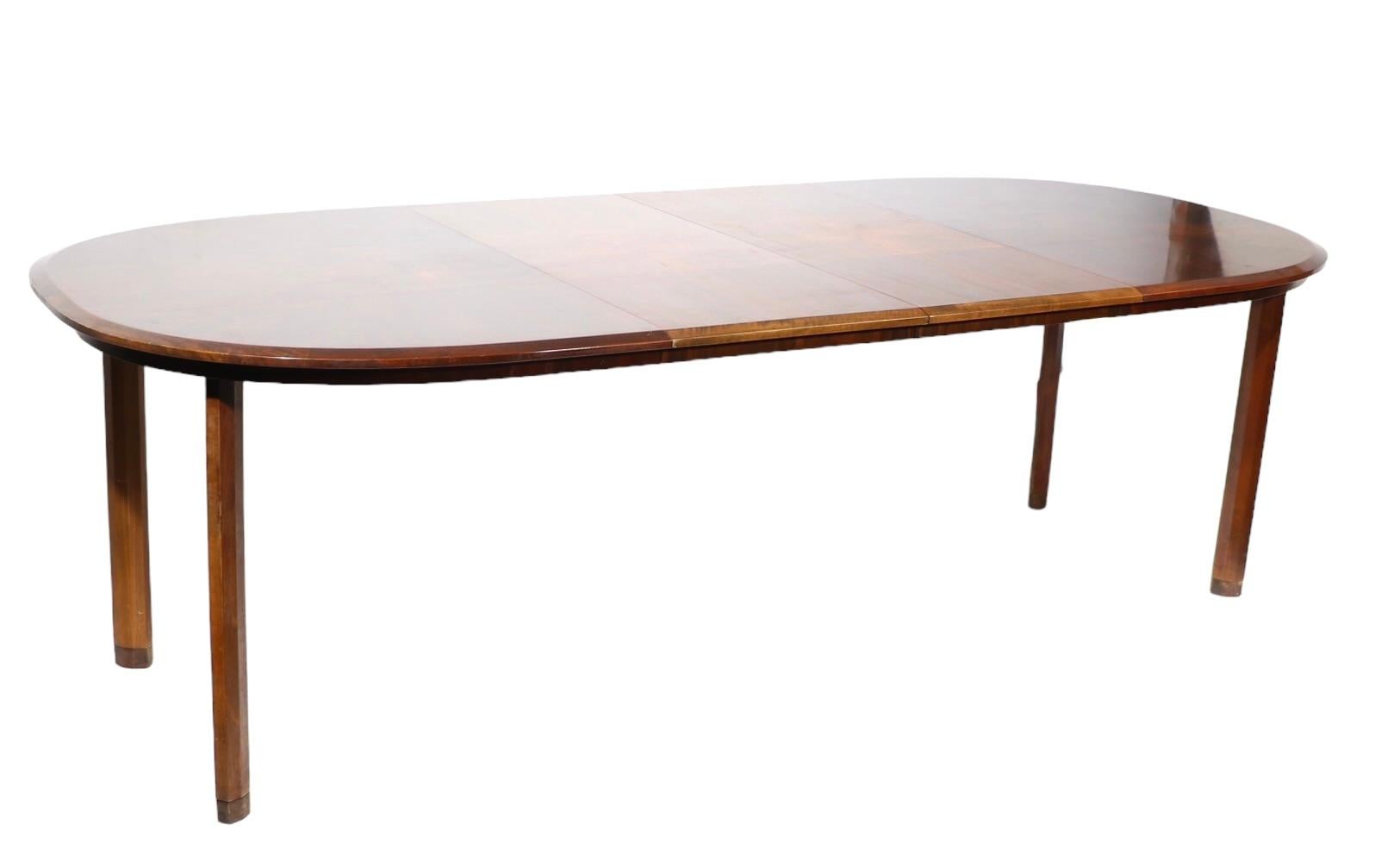 Mid Century Swedish Extendable Oval Dining Table by Edmund Spence c 1950's For Sale 12