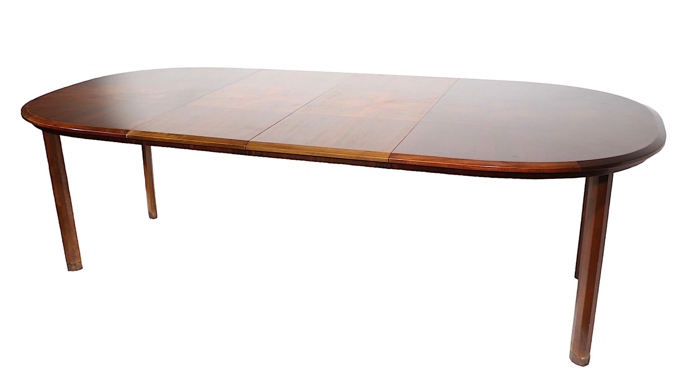 Mid Century Swedish Extendable Oval Dining Table by Edmund Spence c 1950's For Sale 14