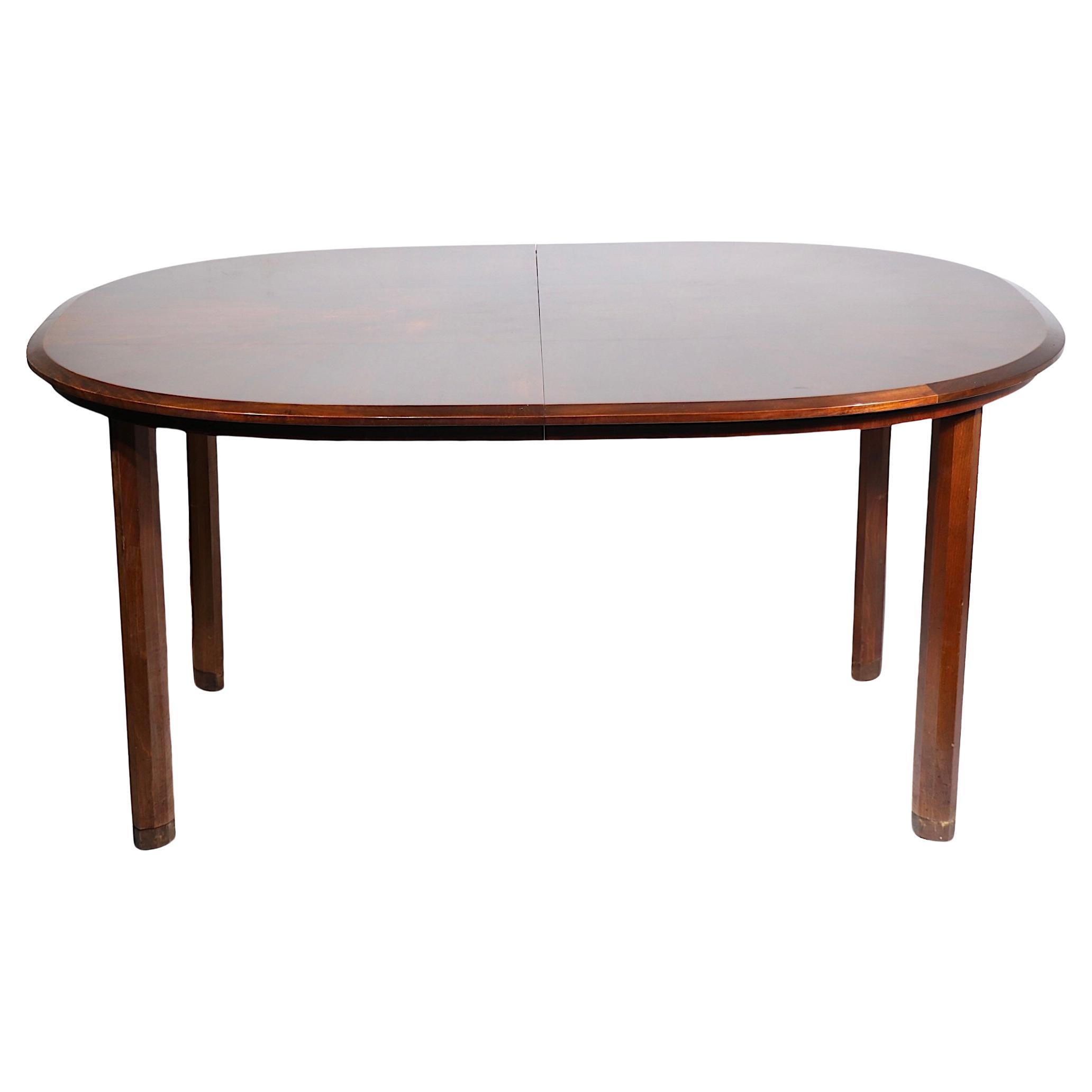Mid Century Swedish Extendable Oval Dining Table by Edmund Spence c 1950's