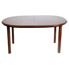 Retro Mid Century Swedish Extendable Oval Dining Table by Edmund Spence c 1950's