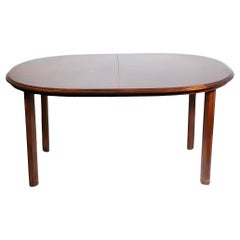 Mesa de comedor ovalada extensible sueca de mediados de siglo de Edmund Spence c 1950's