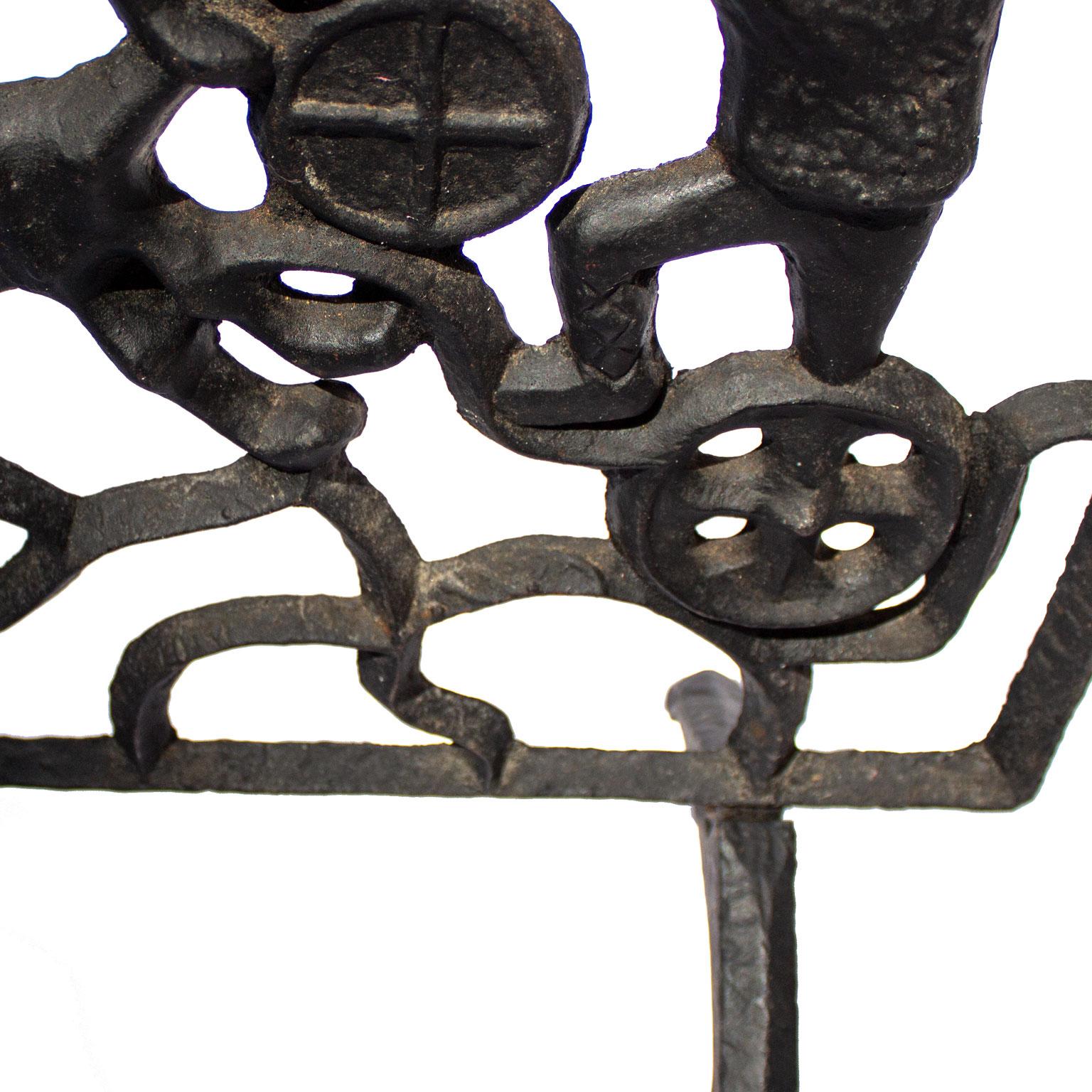 Cast Midcentury Swedish Fireplace Screen by Olle Hermansson for Husqvarna