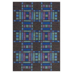 Tapis suédois tissé à plat du milieu du siècle dernier signé par Judith Johansson